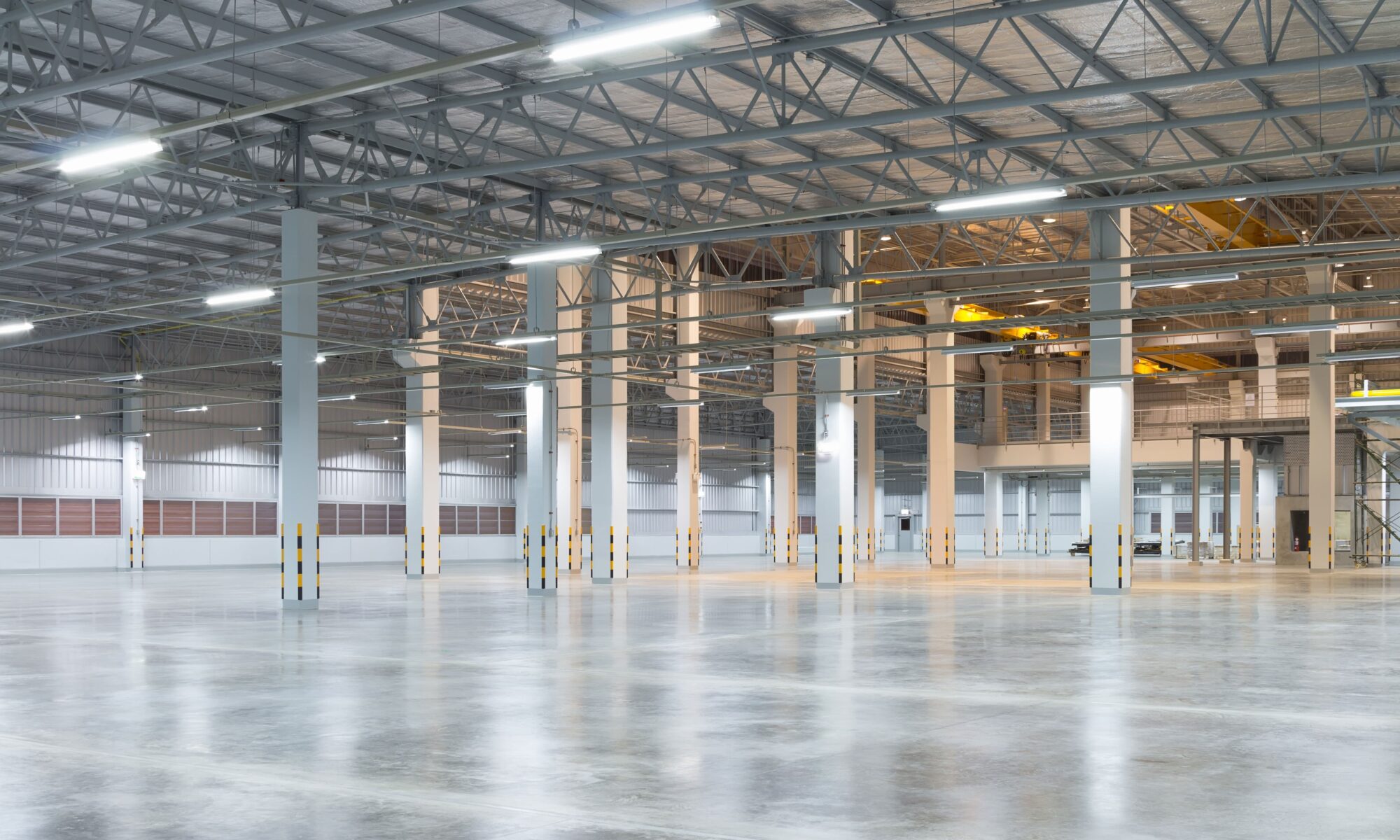 Empty warehouse commercial wireless design